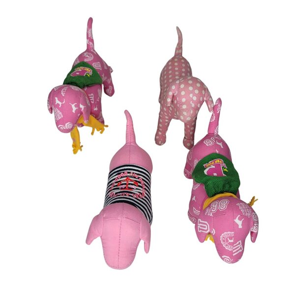 Victoria's Secret Pink Dog Plush Lot Of 4 Collectible Stuffed Animals Polka Dot - Picture 9 of 13